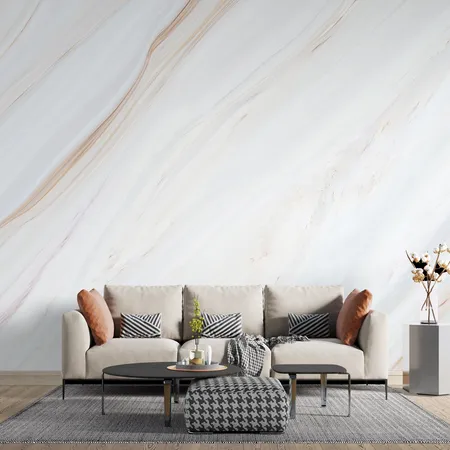 Soft White And Brown Marble Peel And Stick Wallpaper