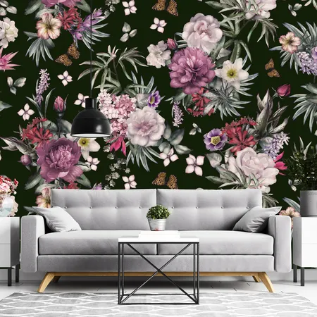 Flower Shades And Peony Peel And Stick Wallpaper Mural