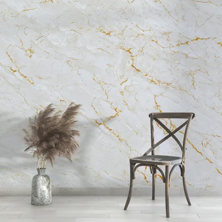 Gold Line Marble Faux Peel And Stick Wallpaper Mural