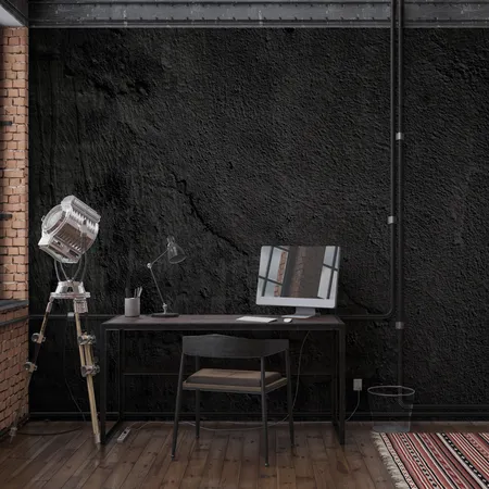 Dark Concrete Texture Peel And Stick Wallpaper Mural