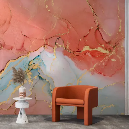Pink Marble Texture Peel And Stick Wallpaper Mural