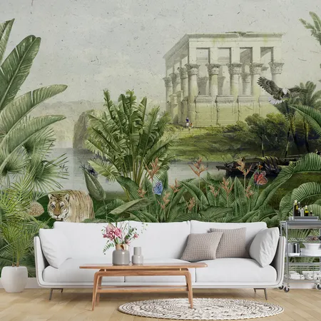 Tropical Plants And Wild Animals Peel And Stick & Wall Mural