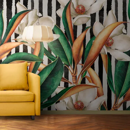 Floral Colorful Pattern Peel And Stick Wallpaper Mural