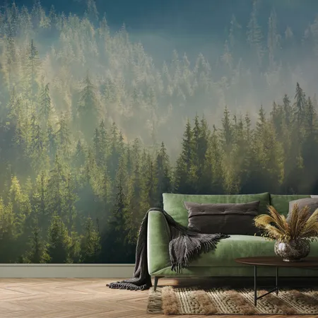 Mystic Forest And Landscape Peel And Stick Wallpaper Mural