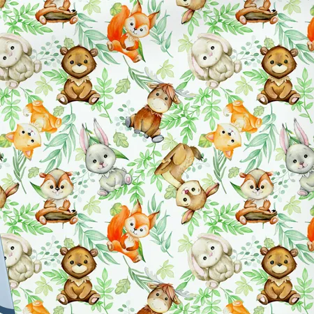 Kids Baby Animal And Plants Peel And Stick Wallpaper