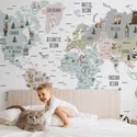 Çocuklar için Harita Duvar Kağıtları
