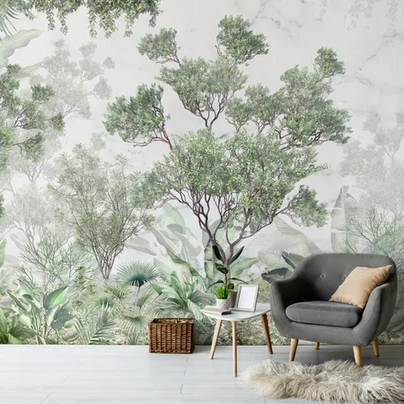 Tropical Plants and Trees Tropical Forest Wallpaper Mural