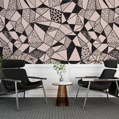 Contemporary Abstract Art Geometric Wallpaper Mural