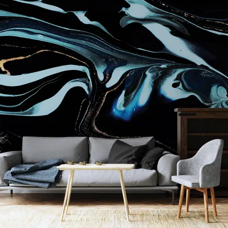 Black Marble Texture Luxury Peel And Stick Wallpaper